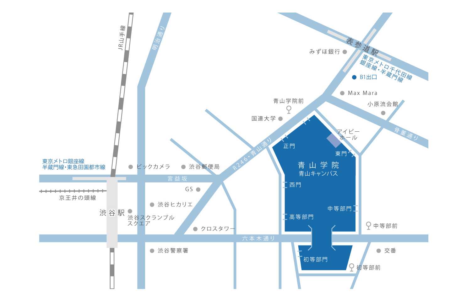 アクセスマップ 青山学院